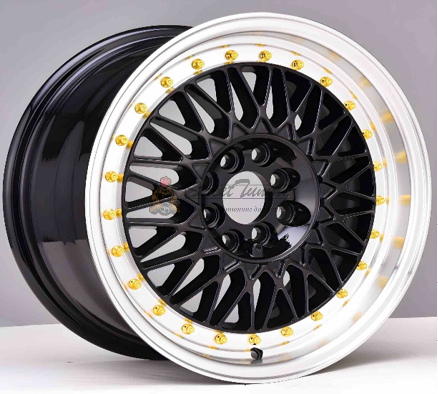 картинка Диски BBS RS Style  R17 7.5J ET30 4X100/114.3 Black+Silver магазин  StreetTuning 