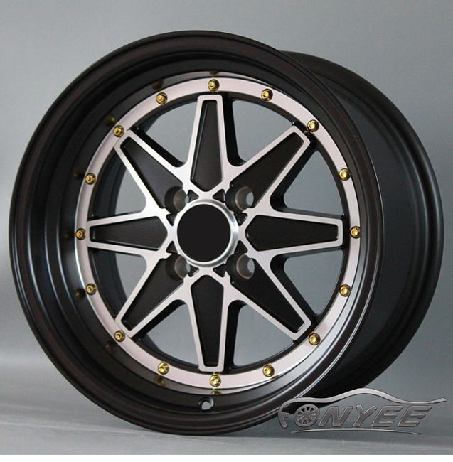 картинка Новые диски SSR Jilba Racing R15 4X100 ET20 J8,25 черный + серебро магазин  StreetTuning 