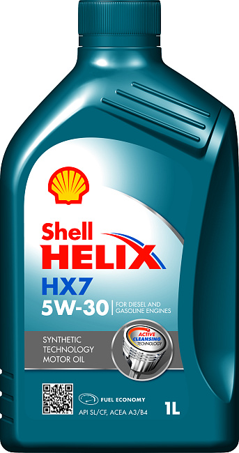 картинка Полусинтетическое моторное масло Shell Helix HX7 5W-30 - 1 л магазин  StreetTuning 