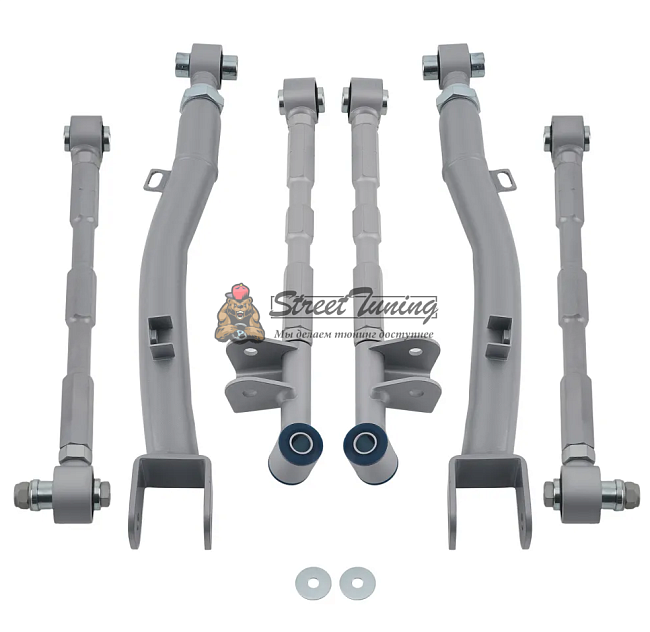 картинка Комплект регулируемых задних рычагов Maxpeedingrods для Subaru Impreza GD/GG 2002–2007 (6 элементов) магазин  StreetTuning 