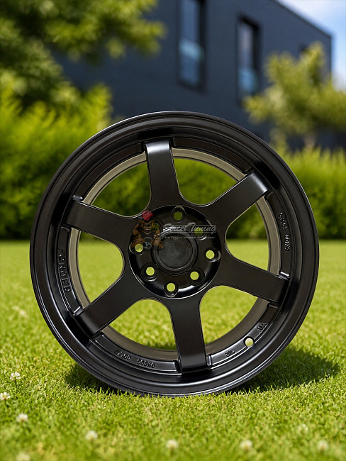 картинка Новые диски Rays TE37 R15 J6.5 ET38 4X100/114.3 Black магазин  StreetTuning 