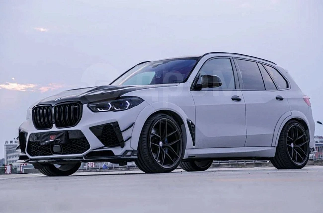 картинка Сплиттер (губа) на передний бампер для BMW X5M X5MC F95 Pre-LCI магазин  StreetTuning 