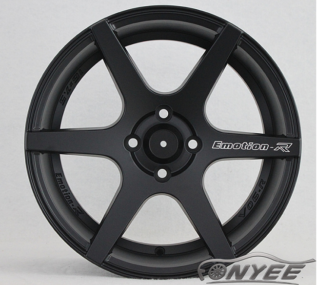 картинка Новые диски SHOGUN EMOTION R V06-R R16 4X100 ET30 J7,5 черный мат + серебро магазин  StreetTuning 