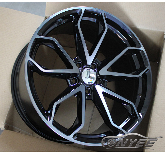 картинка Новые диски HRE S201 Replika R19 5X112 ET35 J9,5, черные + серебро магазин  StreetTuning 