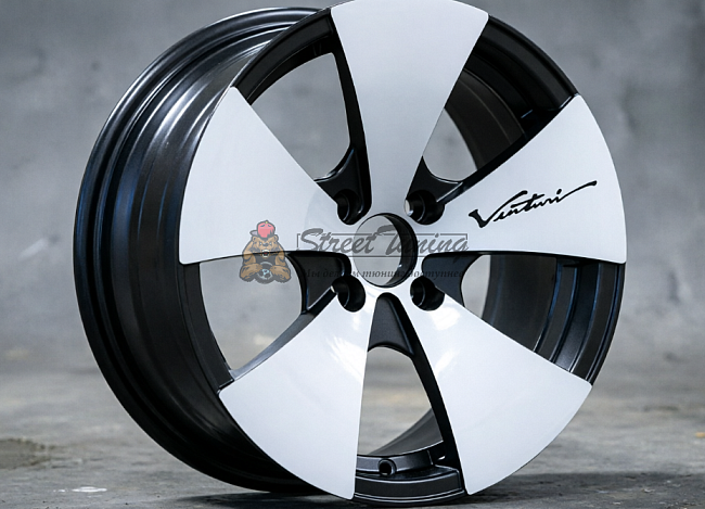 картинка Диски Vossen style R16 6.5J ET35 5X114.3 Black+Silver магазин  StreetTuning 