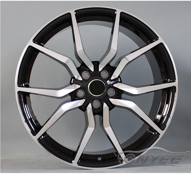 картинка Новые диски Fonyee Model 7 R19 5X108 ET40 J9,5 черный + серебро магазин  StreetTuning 