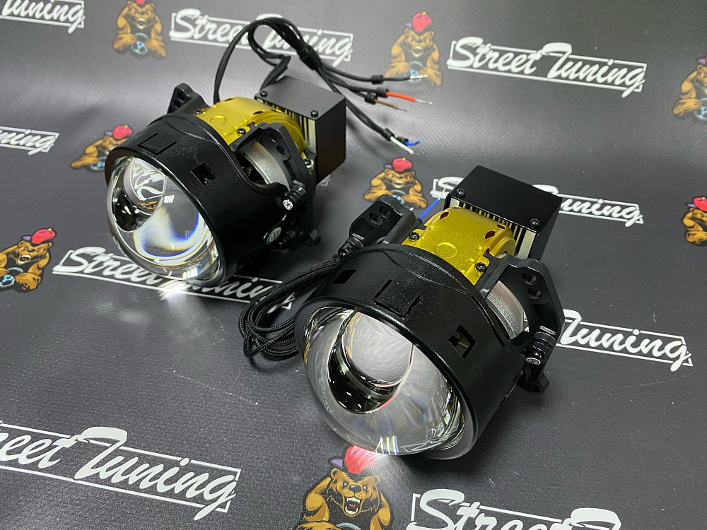 картинка Светодиодные линзы Sanvi A8L Laser, 3 дюйма 6000k от магазина  StreetTuning