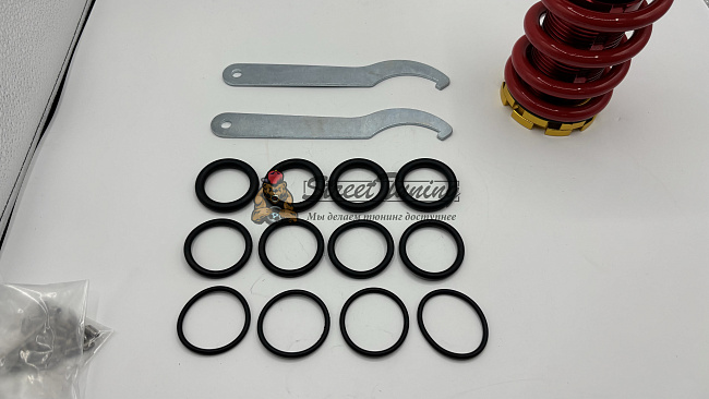 картинка Пружины регулируемые для Honda Civic 2002-2006 г, красные магазин  StreetTuning 
