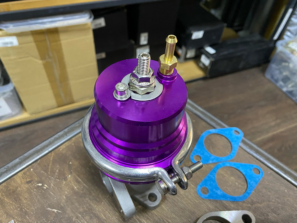 картинка Вестгейт (Wastegate) 44 мм Epman Sport , фиолетовый фланец 2 болта от магазина  StreetTuning