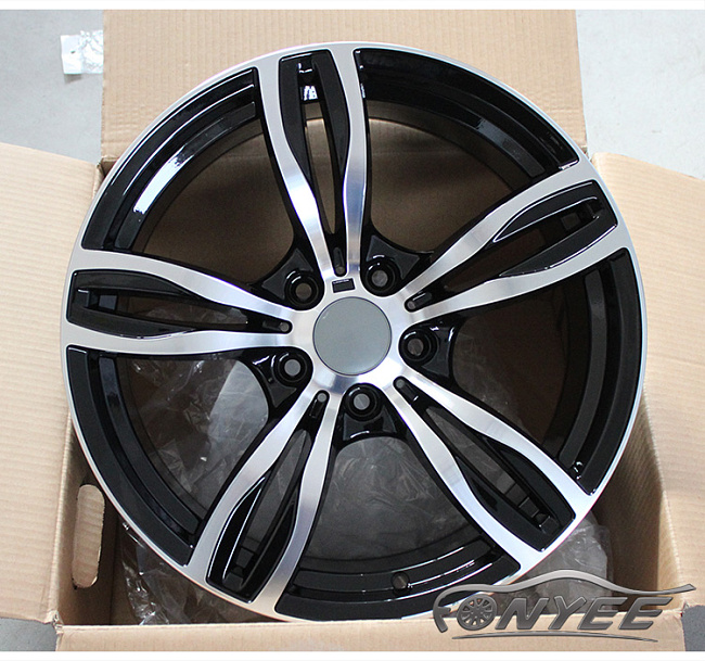 картинка Новые диски BMW F10 style R18 5x120 ET20 J9,5 черный глянец + серебро магазин  StreetTuning 