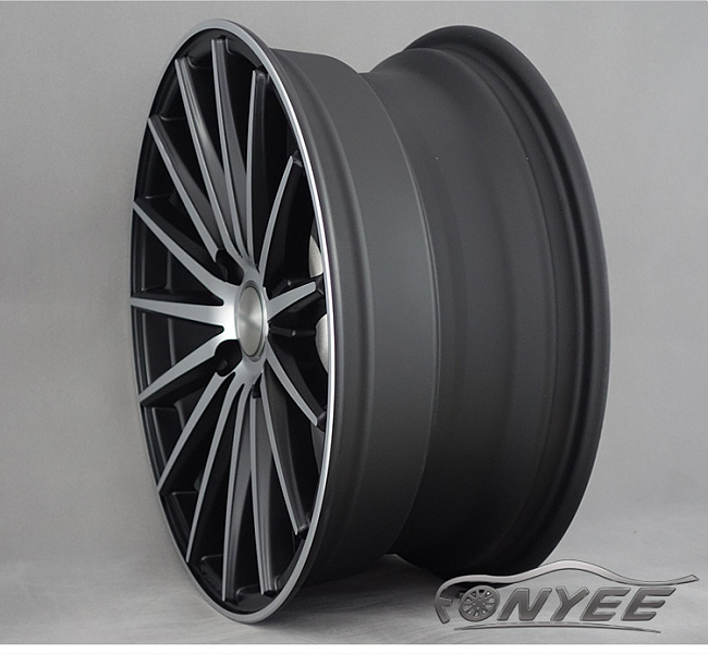 картинка Новые диски Vossen VFS2 Replica R16 4X100 ET35 J7 черный мат + серебро магазин  StreetTuning 