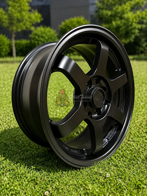 картинка Новые диски Rays TE37 R15 J6.5 ET38 4X100/114.3 Black магазин  StreetTuning 