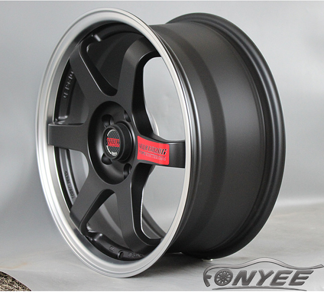 картинка Новые диски Rays TE37 R18 5X114,3 ET40 J8 черные матовые + хром полка магазин  StreetTuning 