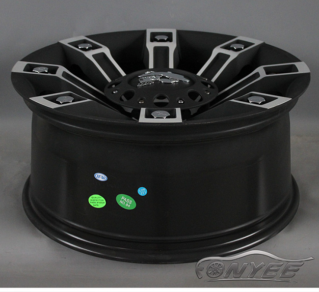 картинка Новые диски Metal Mulisha Series 13 R19 6X139,7 ET20 J8,5 черный мат + серебро магазин  StreetTuning 