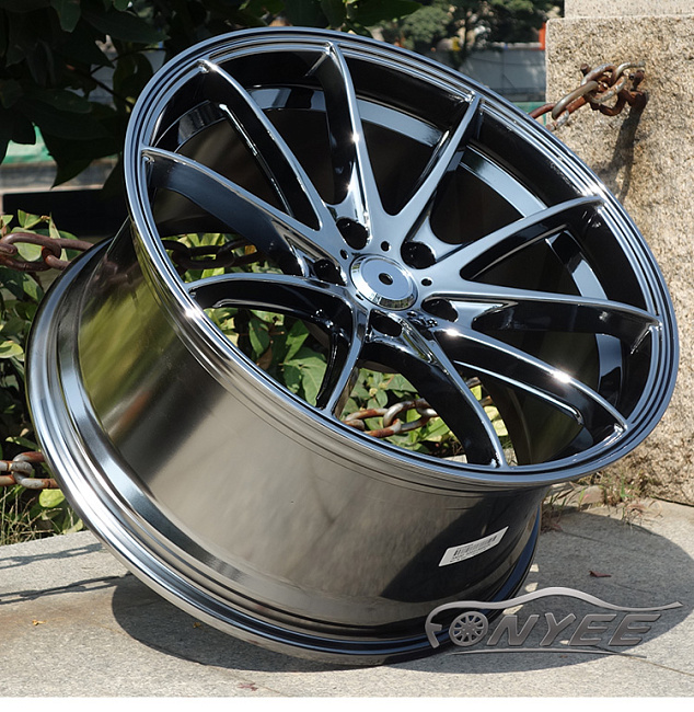 картинка Новые диски Rays G25 R18 5X112 ET38 J8 черный хром магазин  StreetTuning 
