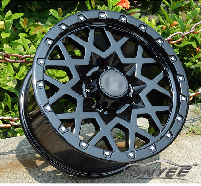 картинка Новые диски Black Rhino Sprocket R16 6X139,7 ET-25 J8,5 черный глянец магазин  StreetTuning 