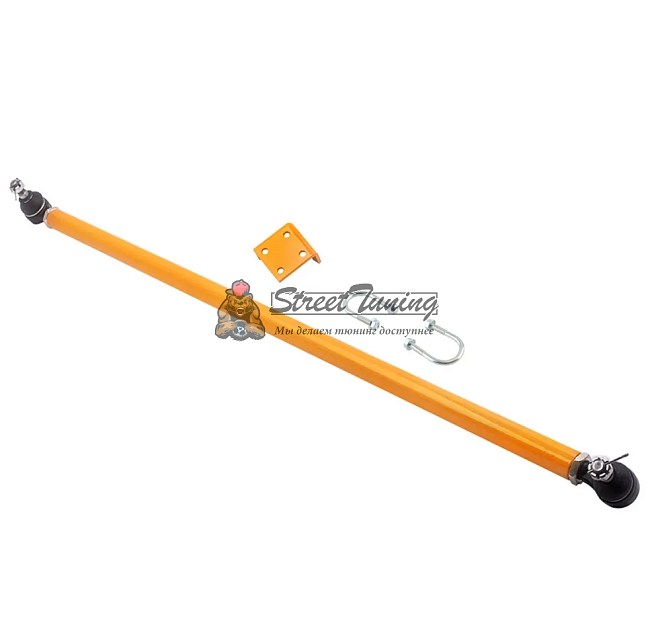 картинка Регулируемая усиленная рулевая тяга Maxpeedingrods (Drag Link / Track Rod) для Nissan Patrol GU Y61 / Ford Maverick 1997–2012 желтая магазин  StreetTuning 