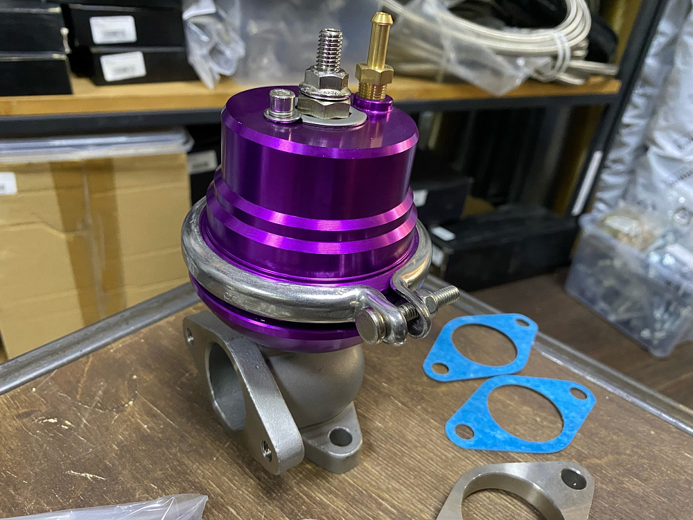 картинка Вестгейт (Wastegate) 44 мм Epman Sport , фиолетовый фланец 2 болта от магазина  StreetTuning