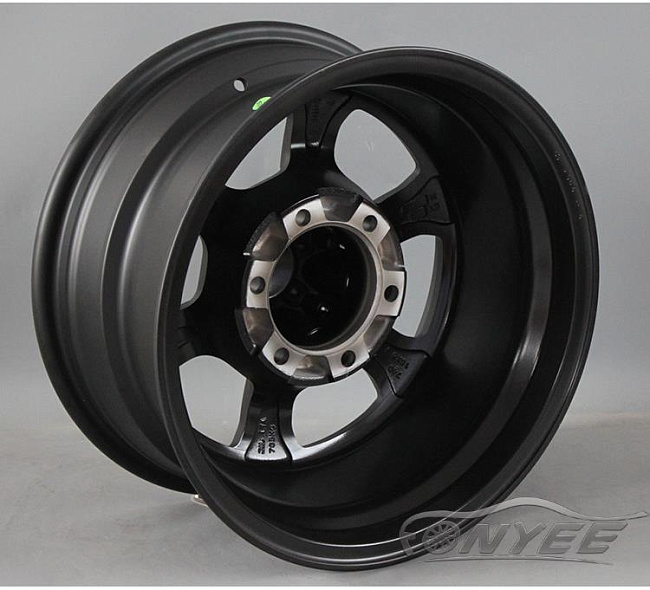 картинка Новые диски Powcan модель 15 R15 6X139,7 ET-10 J8 черный мат + серебро магазин  StreetTuning 